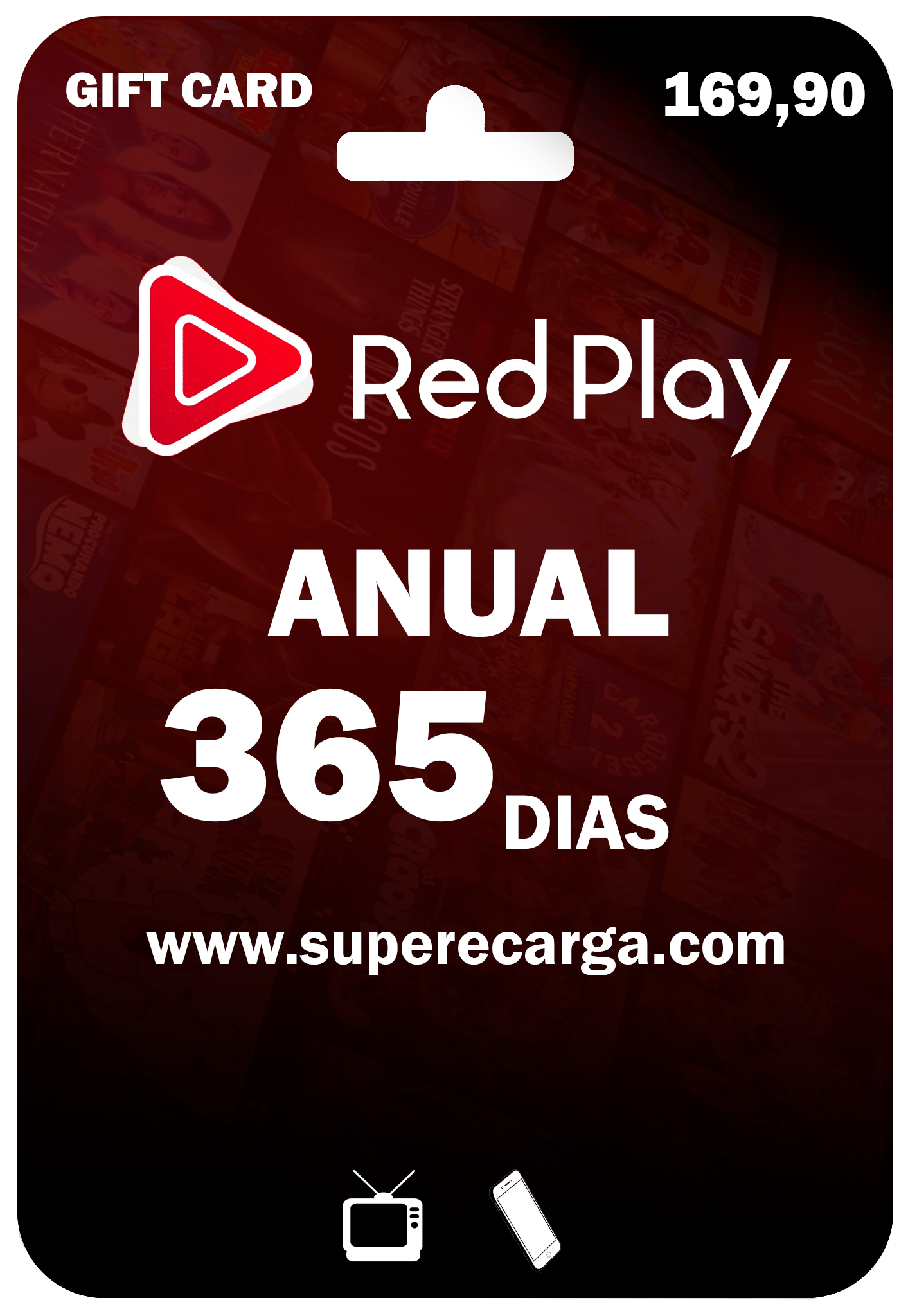 Clique para ampliar o Gift Card Gift Card do Plano Anual RedPlay - Assinatura de 365 dias