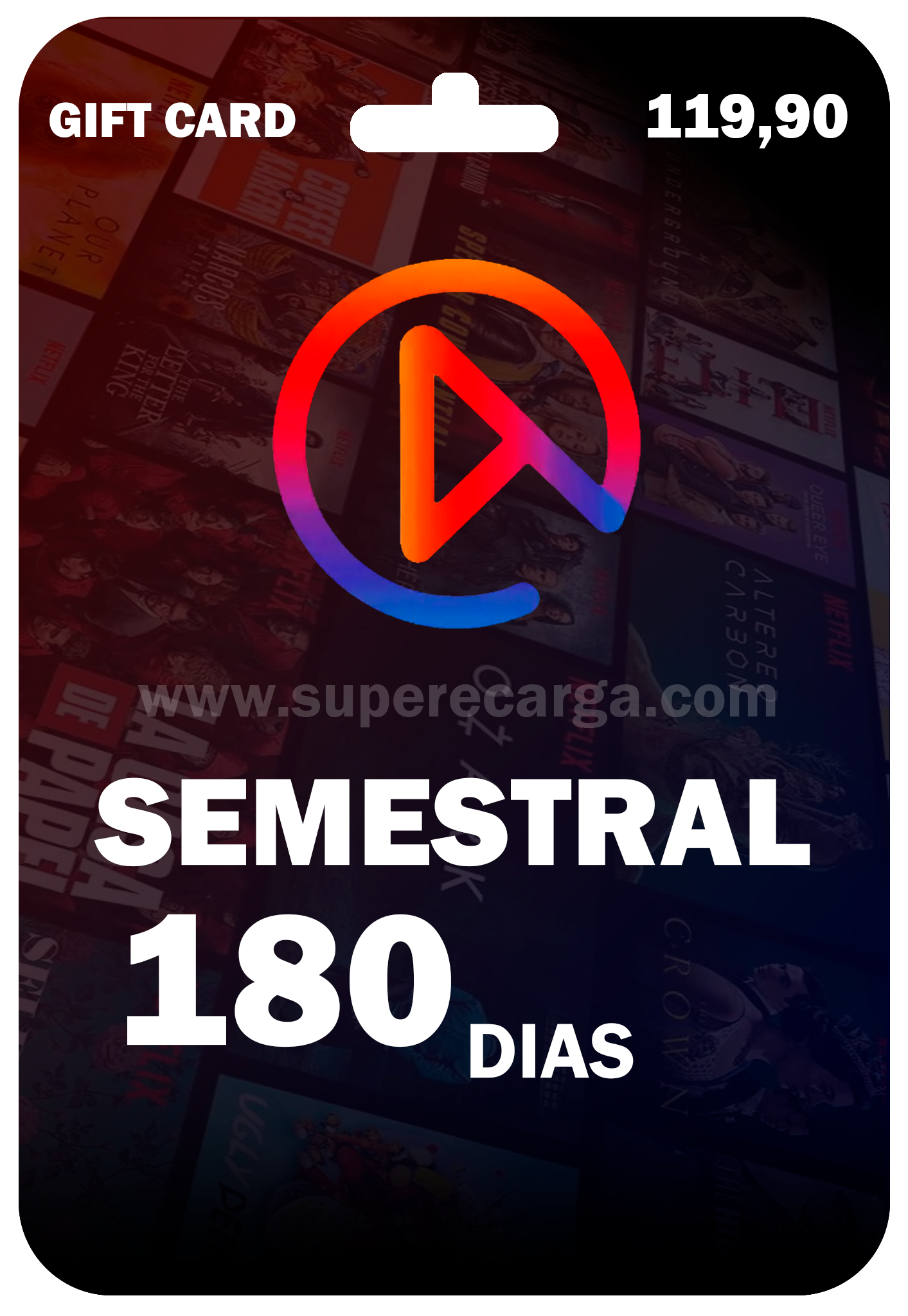 Clique para ampliar o Gift Card Gift Card do Plano Semestral UniTV - Assinatura de 180 dias para canais em HD