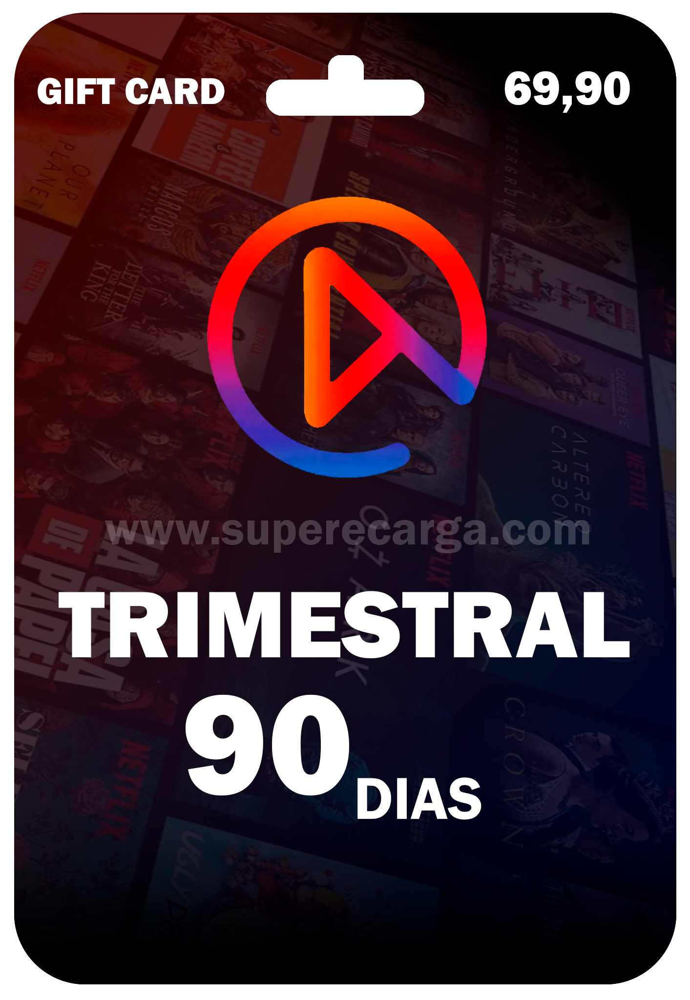 Clique para ampliar o Gift Card Gift Card do Plano Trimestral UniTV - Assinatura de 90 dias para canais em HD